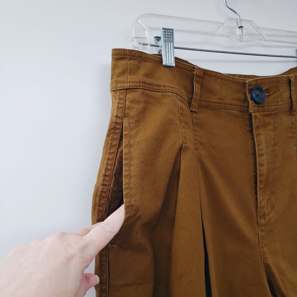 Madewell Pleated High Waist Wide Leg CropPant 12 - Picture 6 of 14